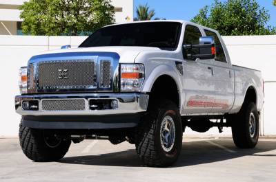 T-Rex - Ford Superduty T-Rex X-Metal Series Studded Main Grille - Polished Stainless Steel - 3PC - 6715630 - Image 1