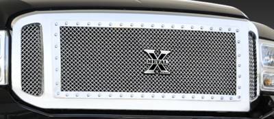 Ford Superduty T-Rex X-Metal Series Studded Main Grille - Polished Stainless Steel - 3PC - 6715700