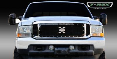 Ford Superduty T-Rex X-Metal Series Studded Main Grille - All Black - 3PC - 6715701