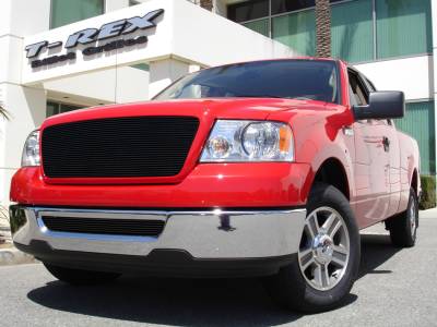 Ford F150 T-Rex Billet Grille - Full Opening - Bolt On - All Black - 21556B