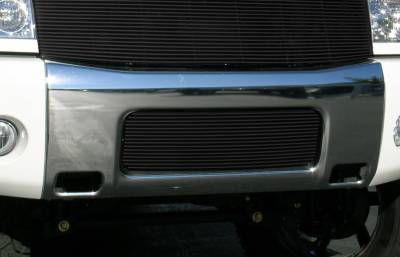 Nissan Titan T-Rex Bumper Billet Grille Insert - 16 Bars - All Black - 25780B