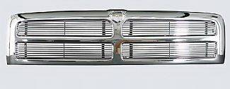 Dodge Ram Street Scene Chrome Grille Shell with 4mm Polished Billet Grille - 950-75516