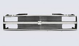 Chevrolet Silverado Street Scene Chrome Grille Shell with 4mm Billet Grille - 950-75537