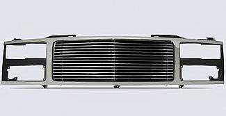 GMC Yukon Street Scene Chrome Grille Shell with 4mm Polished Billet Grille - 950-75543