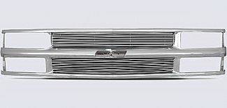 Chevrolet Silverado Street Scene Chrome Grille Shell with 4mm Billet Grille - 950-75545