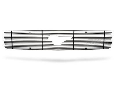 Ford Mustang Stack Racing Billet Upper Grille - GRL-05-V6-UPC-BLK