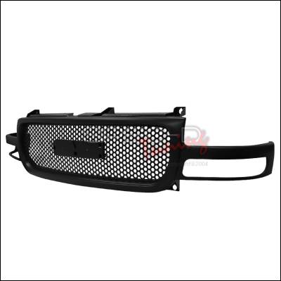 GMC Yukon Spec-D Front Upper Grille Mesh - Black - HG-GMC99JMO
