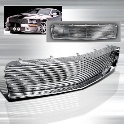 Ford Mustang Spec-D Grille - Chrome - HG-MST05CR