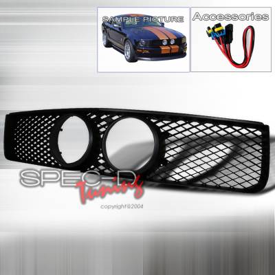 Ford Mustang Spec-D Shelby GT Style Grille - Black - HG-MST05GTBK