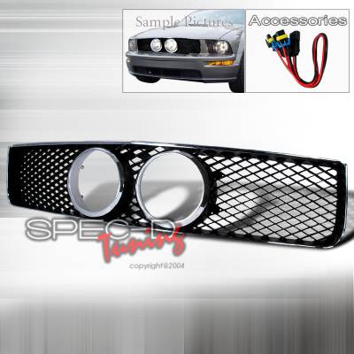 Ford Mustang Spec-D Shelby GT Style Grille with Chrome Frame - HG-MST05GTCB