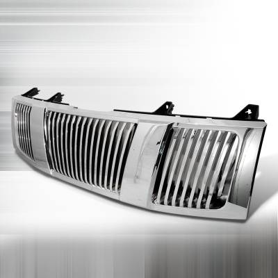 Nissan Titan Spec-D Vertical Grille - Chrome - HG-TIT04CVT