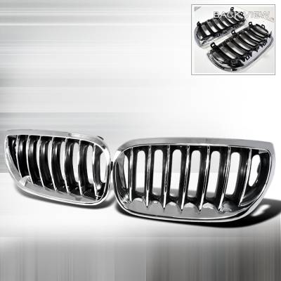 BMW X3 Spec-D Hood Grille - Chrome - HG-X304CC