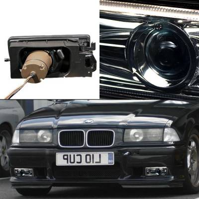 Spyder Auto - BMW 3 Series Spyder Projector Fog Lights - Smoke - FL-BE3691-P-SM - Image 2
