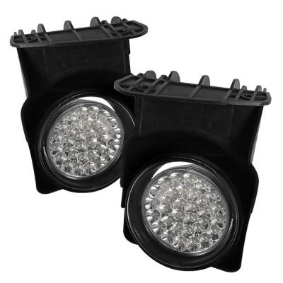 GMC Sierra Spyder LED Fog Lights - Clear - FL-LED-GS03-C