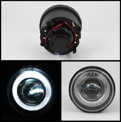 Spyder - Dodge Avenger Spyder Halo Projector Fog Lights - Clear - FL-P-DCH05-HL - Image 2