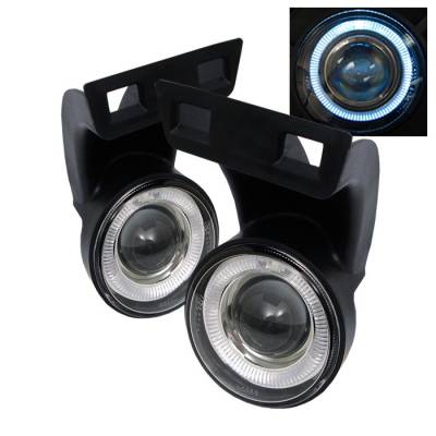 Dodge Ram Spyder Halo Projector Fog Lights - Clear - FL-P-DRAM94-HL