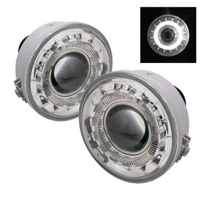 Lincoln Mark Spyder Halo Projector Fog Lights - Clear - FL-P-FF15006-HL