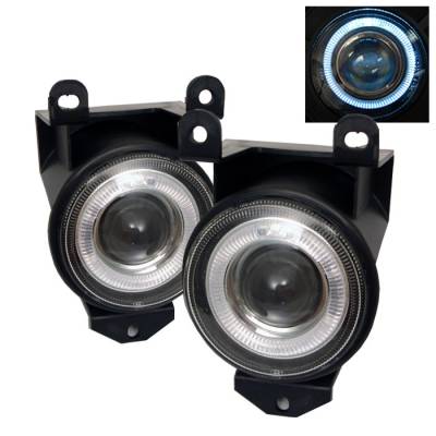 GMC Yukon Spyder Halo Projector Fog Lights - Clear - FL-P-GD99-HL