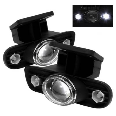 GMC Sierra Spyder LED Projector Fog Lights - Clear - FL-P-GS99-HL