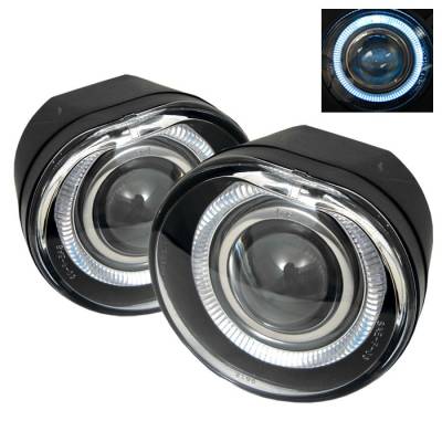 Jeep Liberty Spyder Halo Projector Fog Lights - Clear - FL-P-JL02-HL