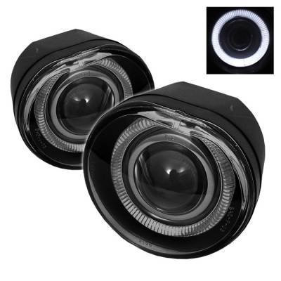 Jeep Liberty Spyder Halo Projector Fog Lights - Smoke - FL-P-JL02-HL-SM