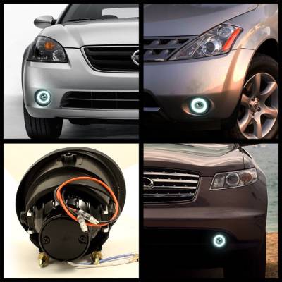 Spyder - Nissan Altima Spyder Halo Projector Fog Lights - Smoke - FL-P-NA02-HL-SM - Image 2