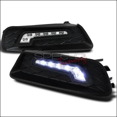 Toyota Camry Spec-D LED Daytime Running Light Fog Light Cover - LDR-CAM07-RS