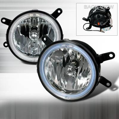 Ford Mustang Spec-D CCFL Halo Fog Lights - Clear - LF-MST05H-KS