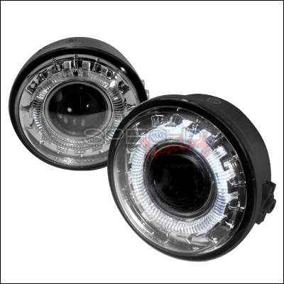 Ford F150 Spec-D Halo Projector Fog Lights - Clear - LFP-F15006C-WJ