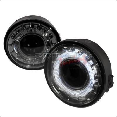 Ford F150 Spec-D Halo Projector Fog Lights - Smoke - LFP-F15006G-WJ