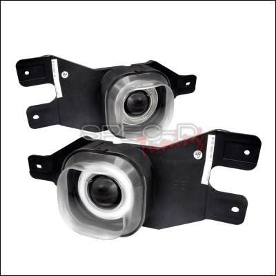 Ford F250 Spec-D Halo Projector Fog Lights - Clear - LFP-F25099H-WJ