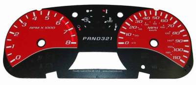 US Speedo Red Exotic Color Gauge Face - Displays MPH - Automatic - COL 05 15
