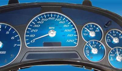 US Speedo Aqua Blue Stainless Steel Gauge Face Kit with White Hub and Back Needles - AQ GM 20