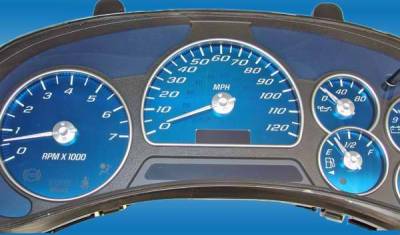 US Speedo Aqua Blue Stainless Steel Gauge Face Kit with White Hub and Back Needles - AQ GM 21