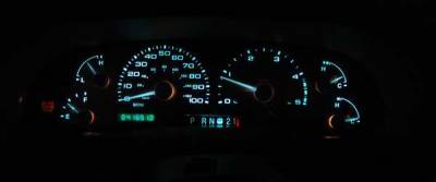 US Speedo Stainless Steel Gauge Face with Blue Back and Color Match Needles - Displays - SS F 08B