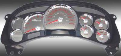 US Speedo Stainless Steel Gauge Face with Red Back and Color Match Needles - Displays 120 MPH - No Transmission - SS GM 11R