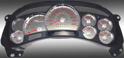 US Speedo Stainless Steel Gauge Face with Red Back and Color Match Needles - Displays 120 MPH - Transmission Temperature - SS GM 12R