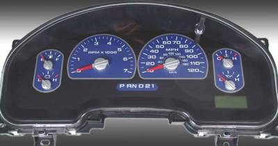 US Speedo Blue Exotic Color Gauge Face - Displays MPH - XLT 04 BL