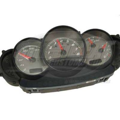 US Speedo Stainless Steel Gauge Face - Displays No Logo - 150 MPH - 8000 Tachometer - BXT0405