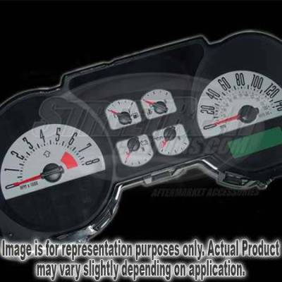 US Speedo Silver Exotic Color Gauge Face - Displays 140 MPH - 6 Gauges - MUS 086 SI
