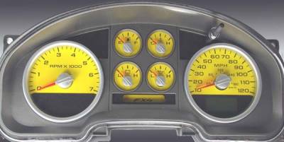 US Speedo Yellow Exotic Color Gauge Face - Displays MPH - FX4 04 YE