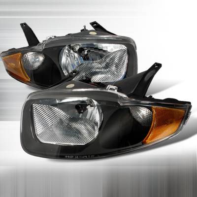 Chevrolet Cavalier Spec-D Crystal Housing Headlights - Black - 2LH-CAV03JM-KS