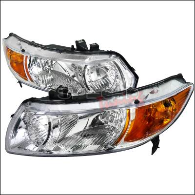 Fits 06-09 Honda Civic Coupe Si 2.0L Right Pass Headlamp Assembly w/Amber Signal