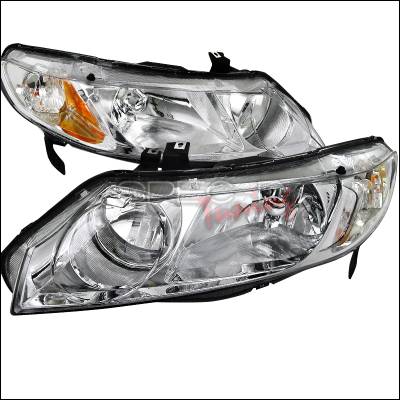 Fits 06-09 Honda Civic Coupe Si 2.0L Right Pass Headlamp Assembly w/Amber Signal