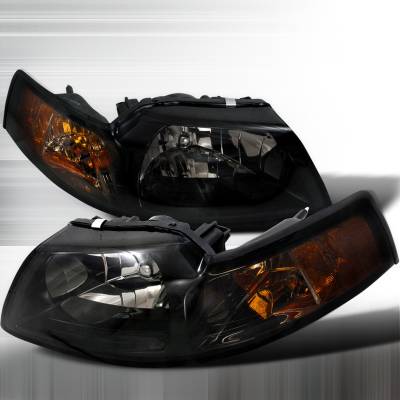 Ford Mustang Spec-D Crystal Housing Headlights - Smoke - 2LH-MST99G-RS