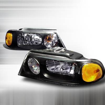 Lincoln Navigator Spec-D Crystal Housing Headlights - Black - 2LH-NAV98JM-KS