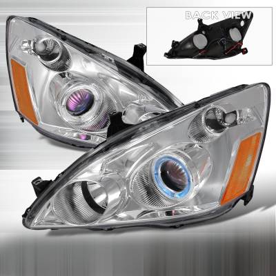Honda Accord Spec-D Halo Projector Headlights - Chrome - 2LHP-ACD03-KS