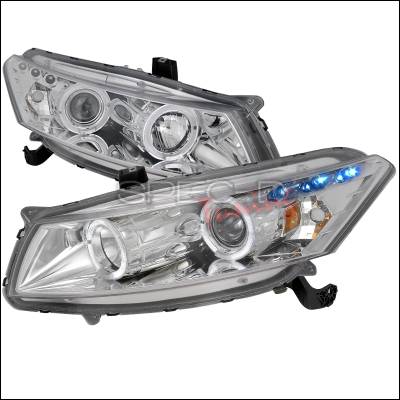 Honda Accord Spec-D Halo Projector Headlights - Chrome Housing - 2LHP-ACD082-TM