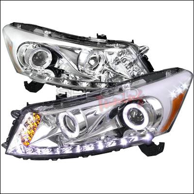 Honda Accord Spec-D Projector Headlight - Chrome - 2LHP-ACD084-RS