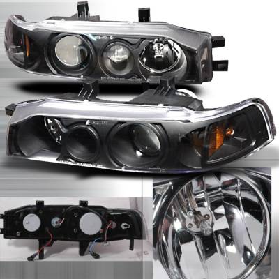 Honda Accord Spec-D Halo Projector Headlights - Black - 2LHP-ACD90JM-KS